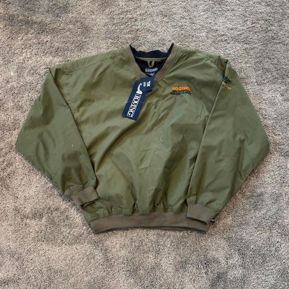 NWT Hooters Golf Classic Vintage LA Loving pullover windbreaker